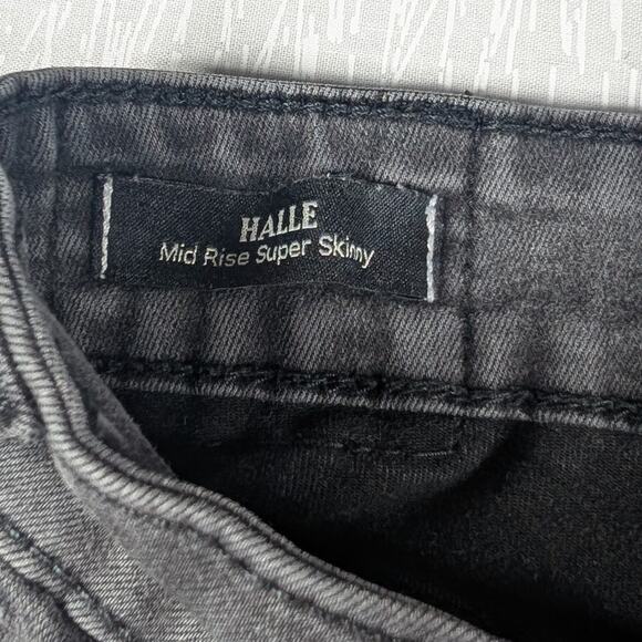 True Religion Skinny Jeans Womens Size 36 Black Halle Mid Rise Super Skinny Jean - Picture 5 of 9